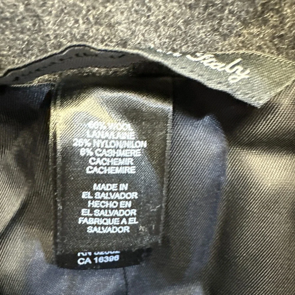 Claiborne Mens Blazer 36R Grey Wool Cashmere Blend Sport Coat Jacket Italy NEW‎